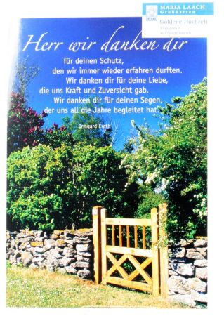 Goldhochzeitskarte - Herr wir danken dir...