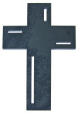 Schieferkreuz - Streifen & 23 cm
