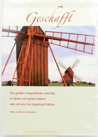 Karte zur bestandenen Pr&uuml;fung - Gro&szlig;e Augenblicke