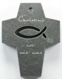Schieferkreuz - Christus ist mit uns