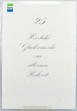 Silberhochzeitskarte - Schlicht
