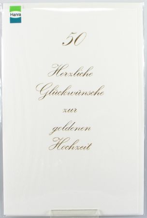 Goldhochzeitskarte - Schlicht